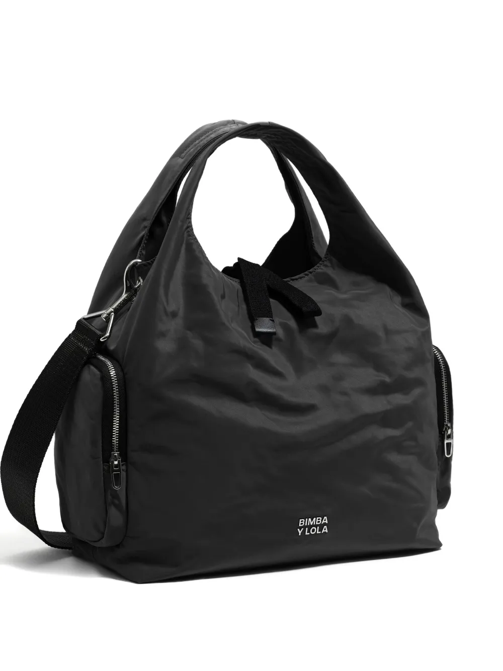 Bimba Y Lola Medium Multi-pocket Tote Bag In Black