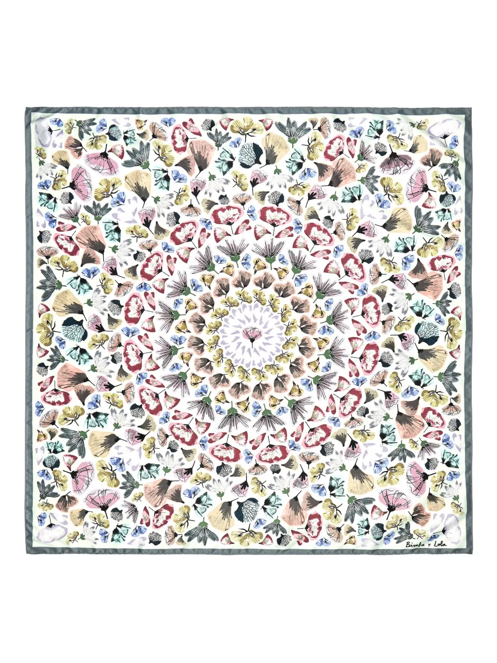 Bimba Y Lola Floral-print Scarf In White