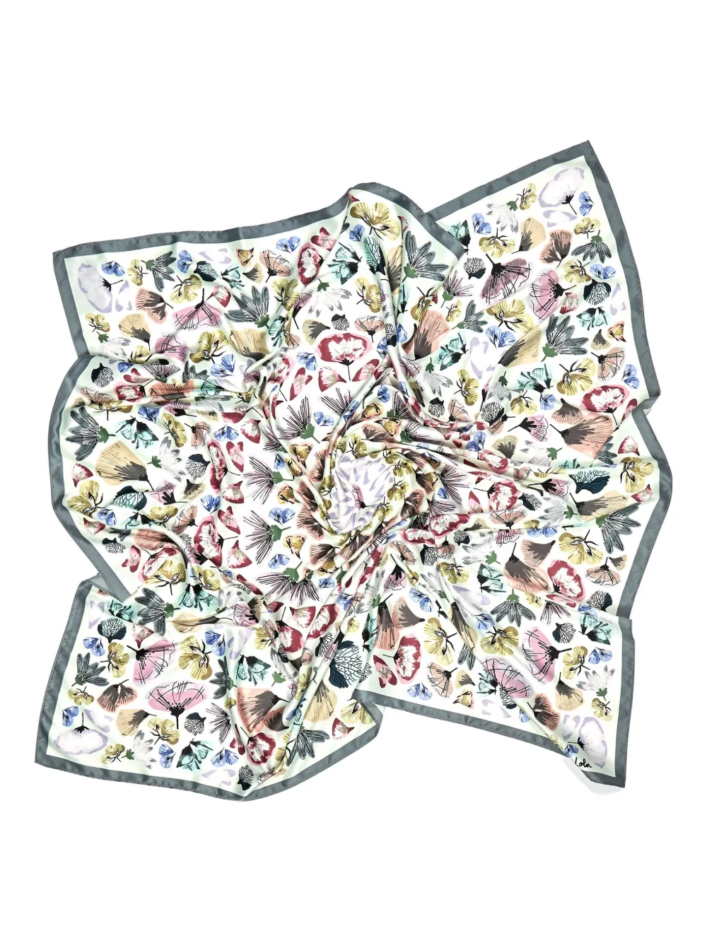 Bimba Y Lola Floral-print Scarf In White