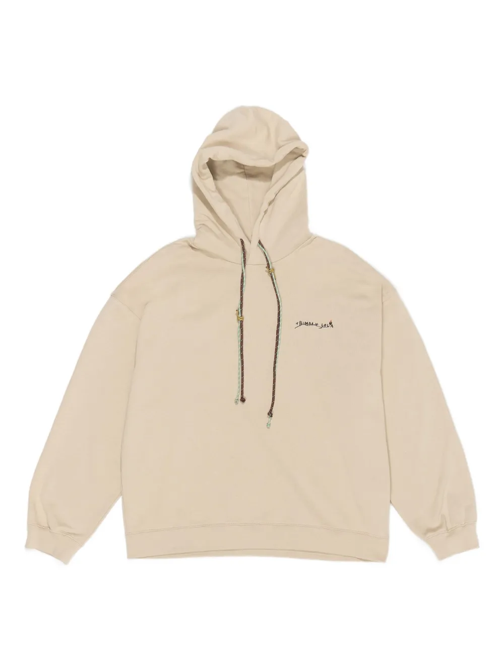 Bimba Y Lola Graphic-print Cotton Hoodie In Neutral