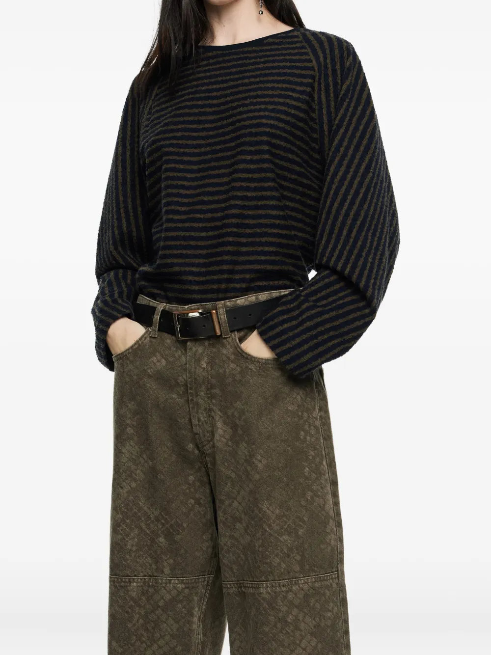 Bimba Y Lola Raglan-sleeve Long-sleeve T-shirt In Black