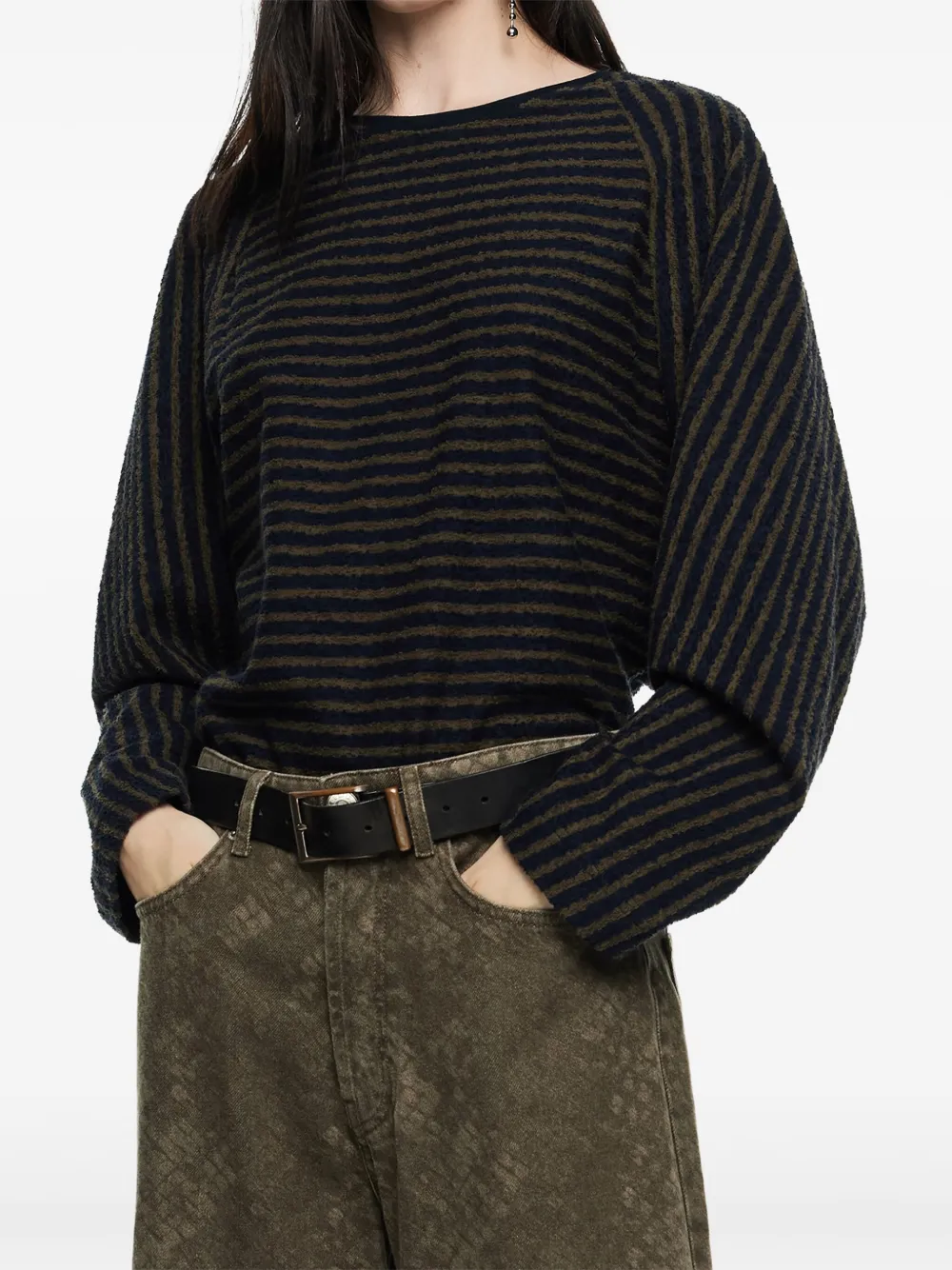 Bimba y Lola T-shirt met lange raglan mouwen Groen