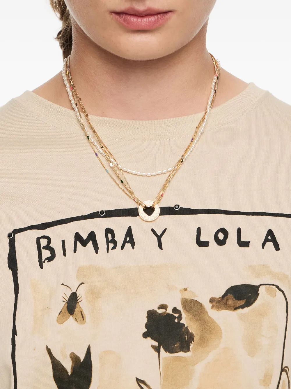 Bimba y Lola pearl-heart necklace | Image 2