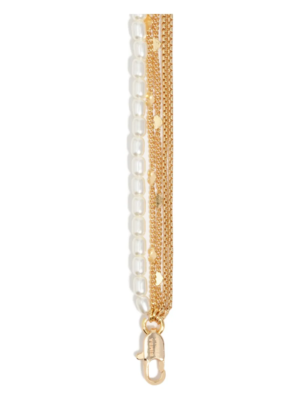Bimba Y Lola Multi-chain Necklace With Logo In Gold