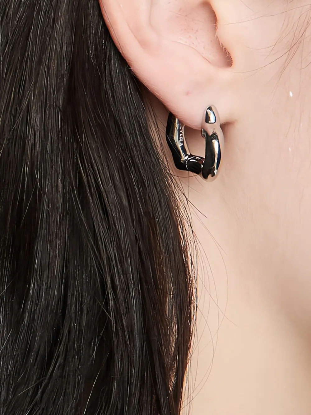 Bimba y Lola ハート フープピアス - シルバートーン Bimba y Lola ハート フープピアス - シルバートーン