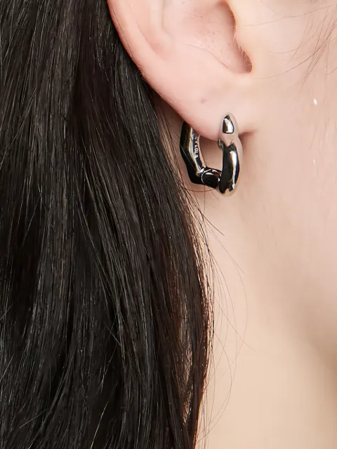 Bimba y Lola heart hoop earrings