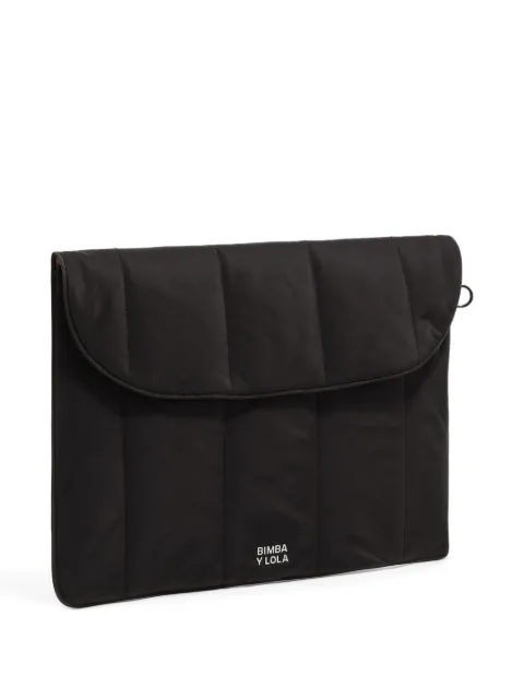 Bimba y Lola logo-plaque quilted laptop case