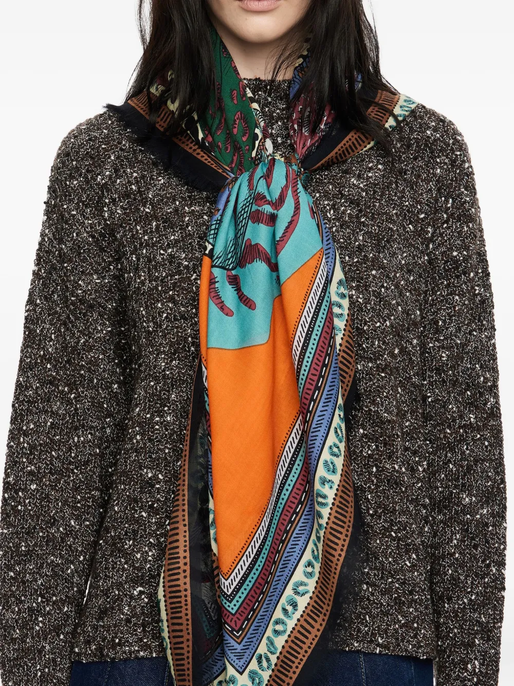 Bimba Y Lola Printed Scarf In Multi