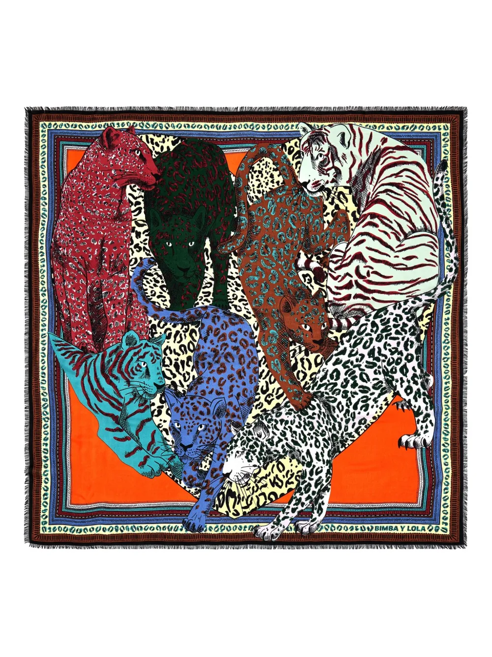 Bimba Y Lola Printed Scarf In Multi