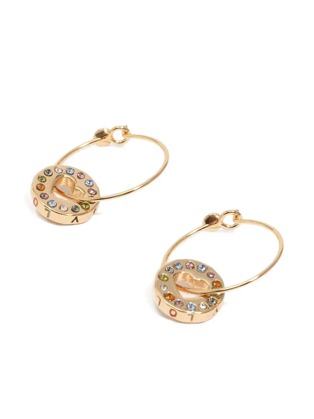 Bimba Y Lola Logo Hoop Earrings In Gold