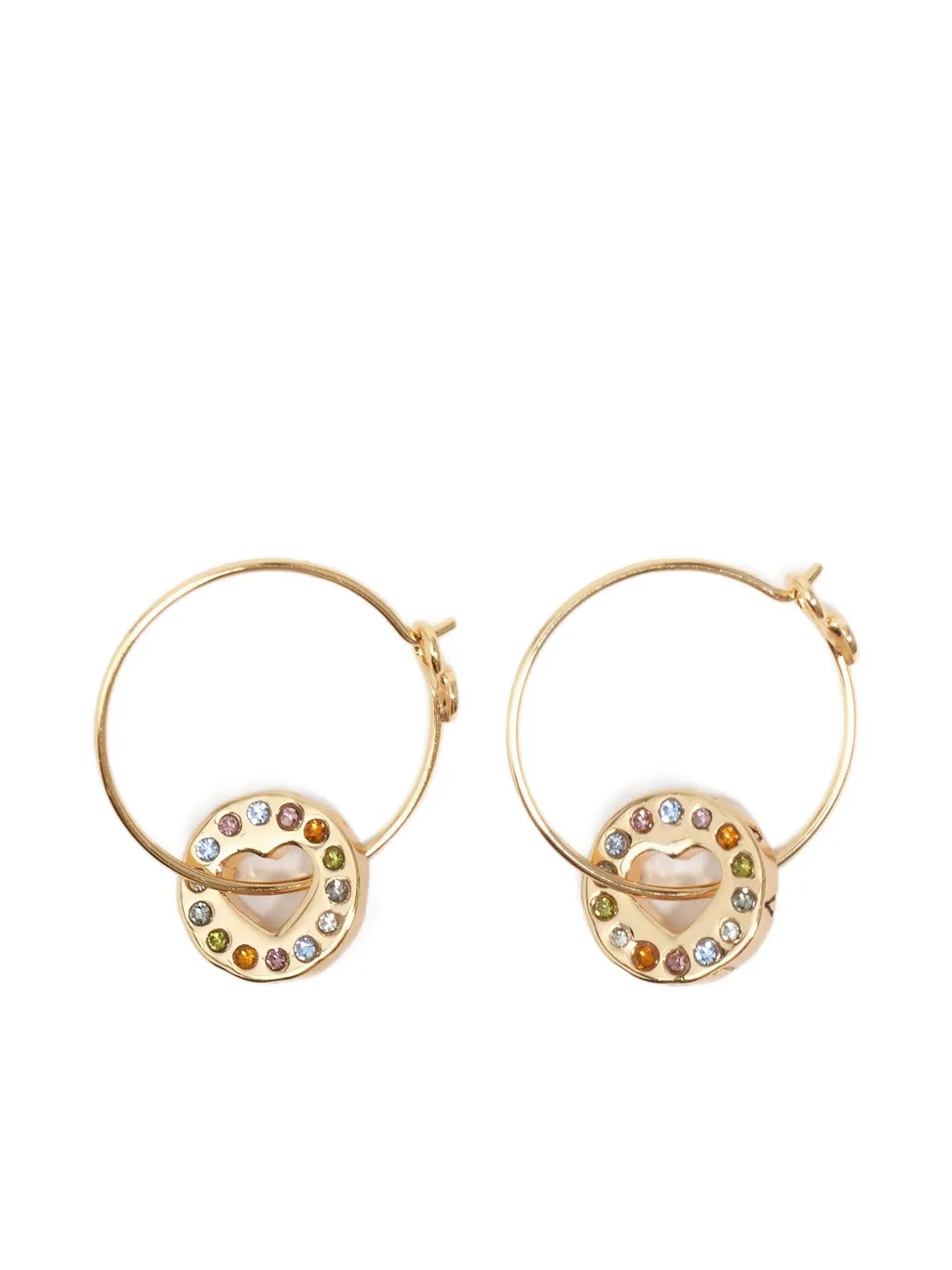 Bimba Y Lola Logo Hoop Earrings In Gold