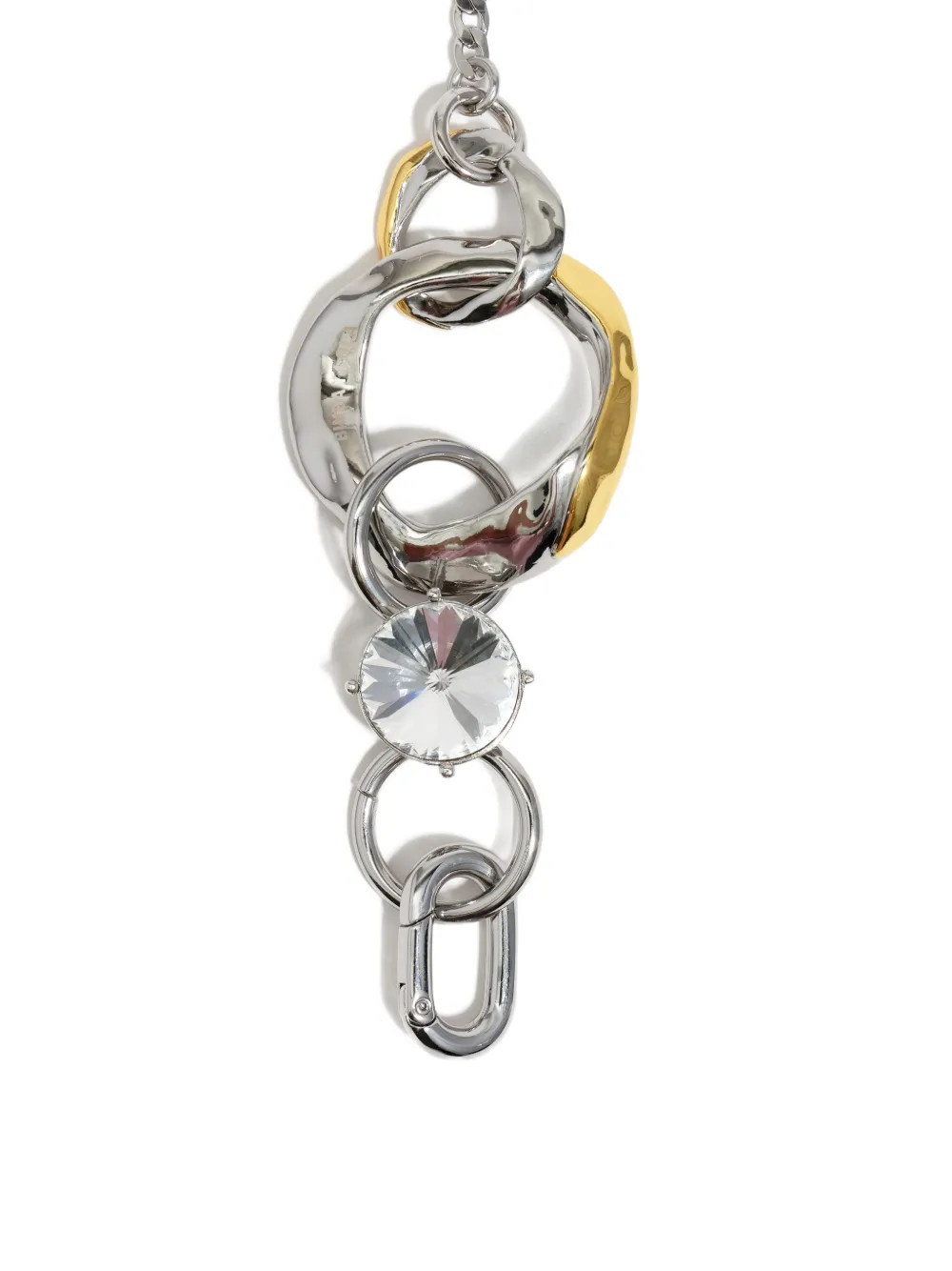 Bimba Y Lola Crystal-embellished Chain Necklace In Silver