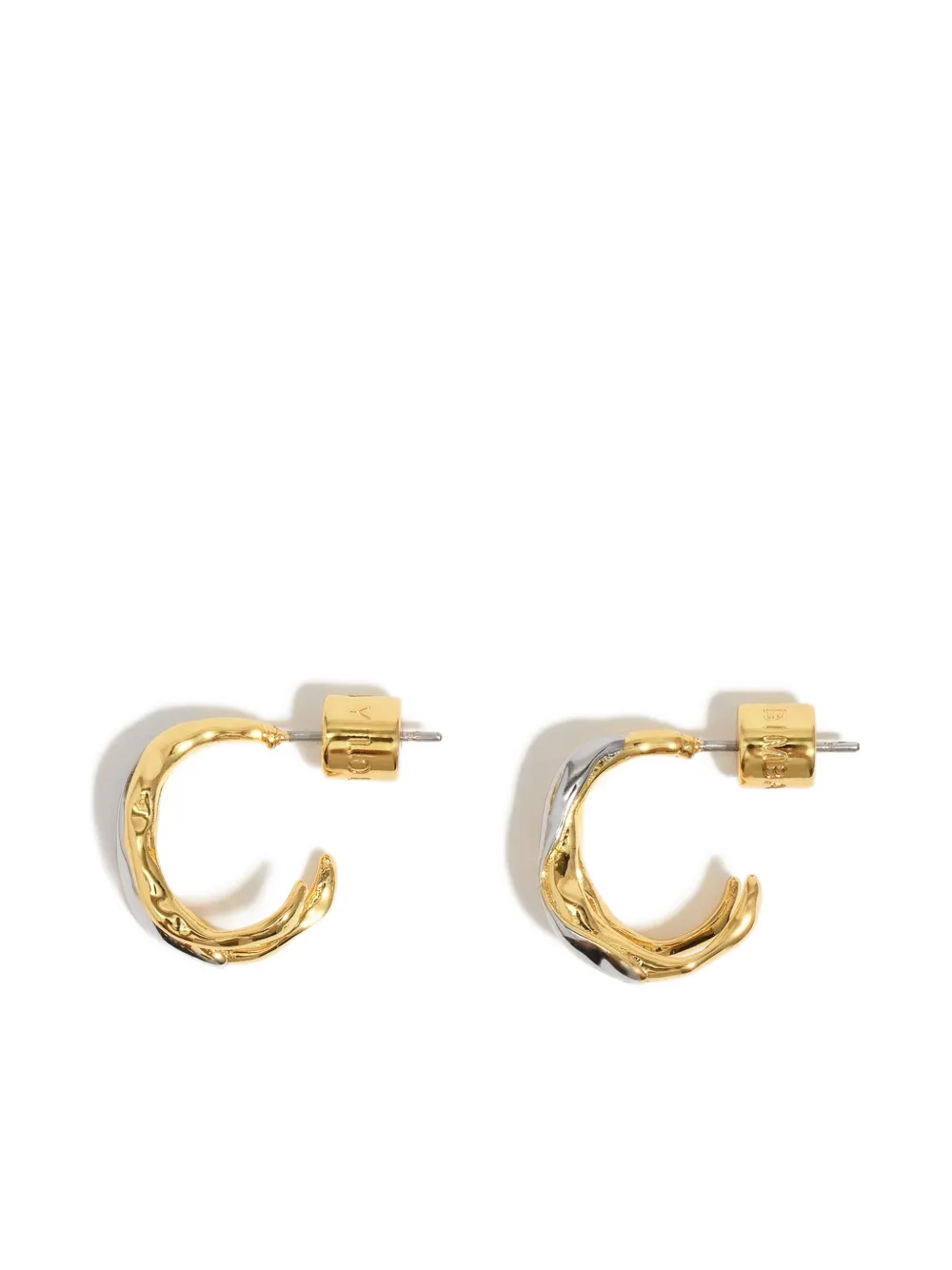 Bimba y Lola バイカラー フープピアス - ゴールドトーン Bimba y Lola バイカラー フープピアス - ゴールドトーン