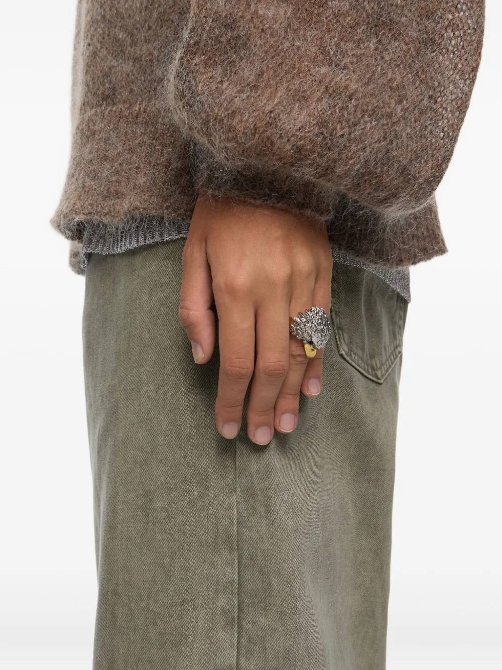 Bimba y Lola eagle-head brass ring | Image 2