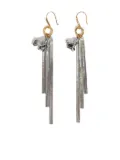 Bimba y Lola brass tassel earrings - Silver