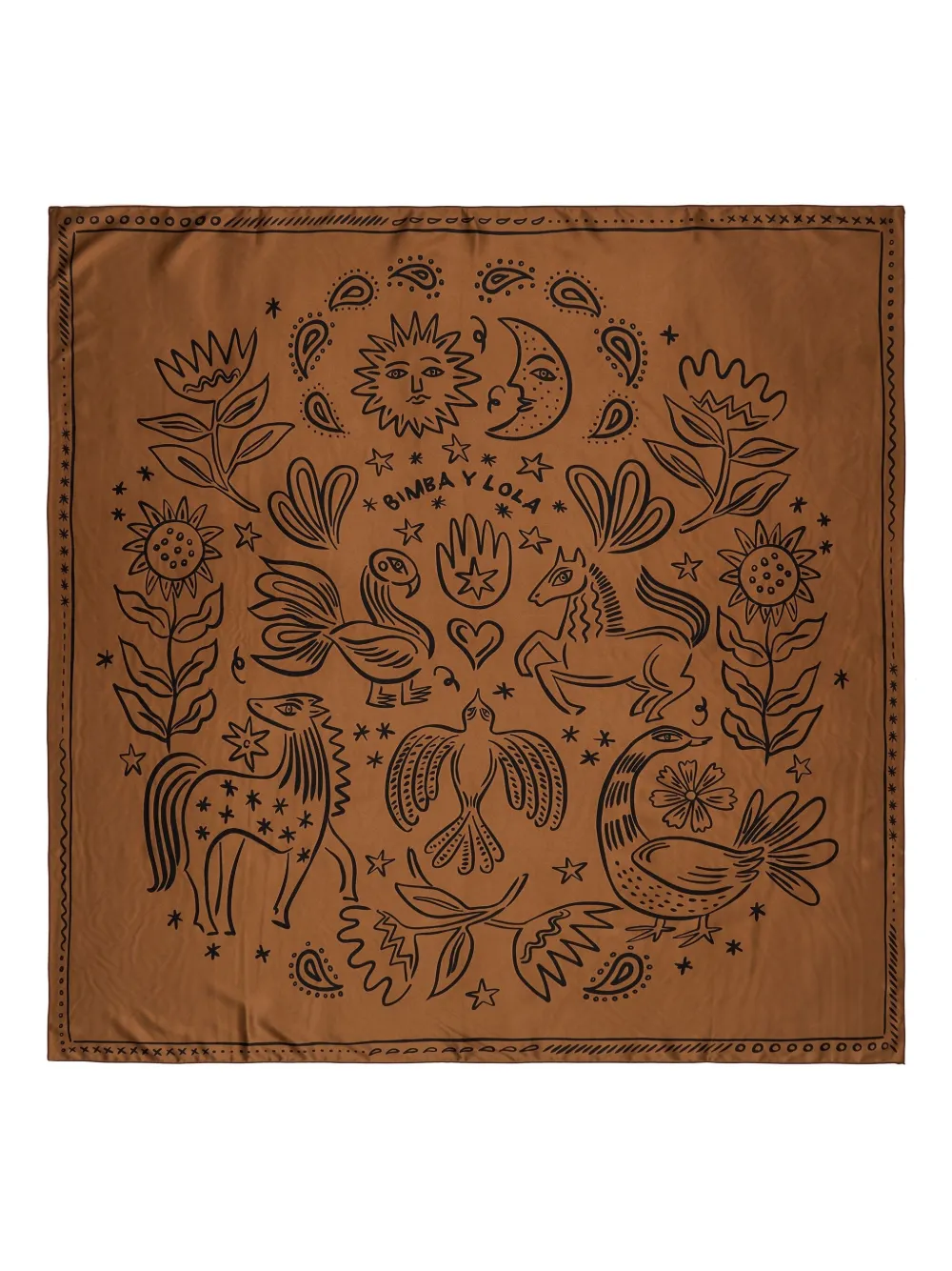 Bimba y Lola animal-print scarf | Brown | Image 1
