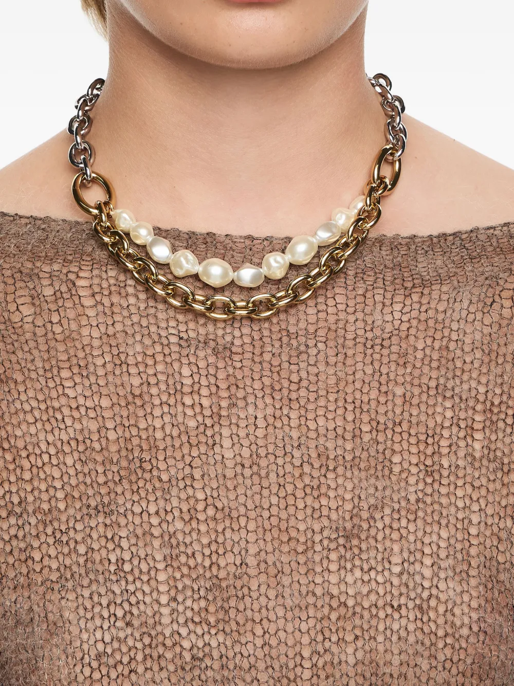 Bimba y Lola two-tone chain necklace - Goud