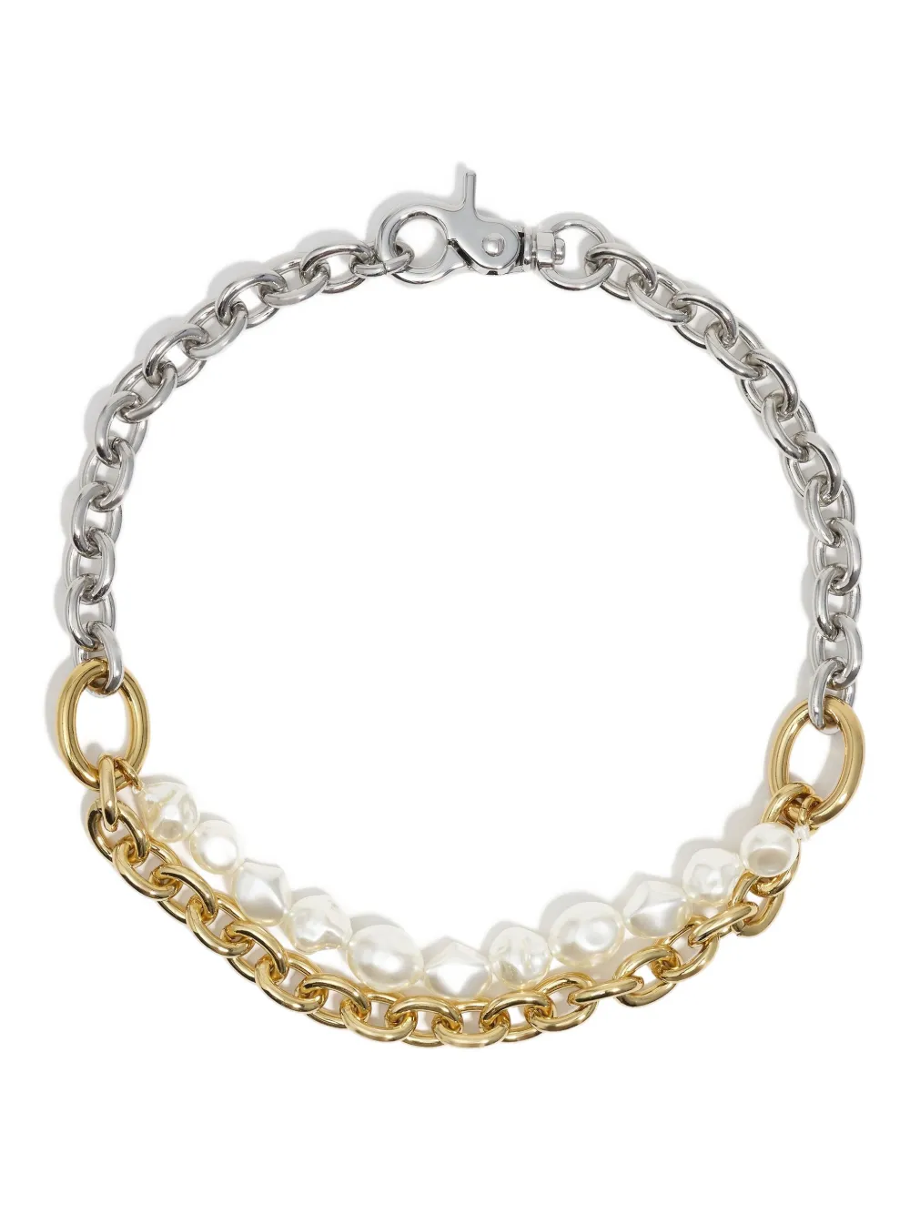 Bimba Y Lola Two-tone Chain Necklace In Silver