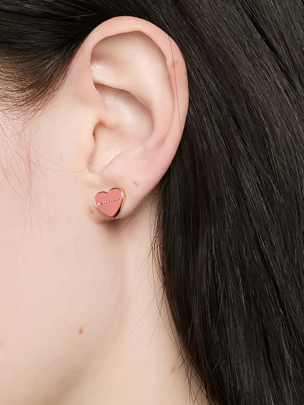 Bimba Y Lola Heart Earrings In Red