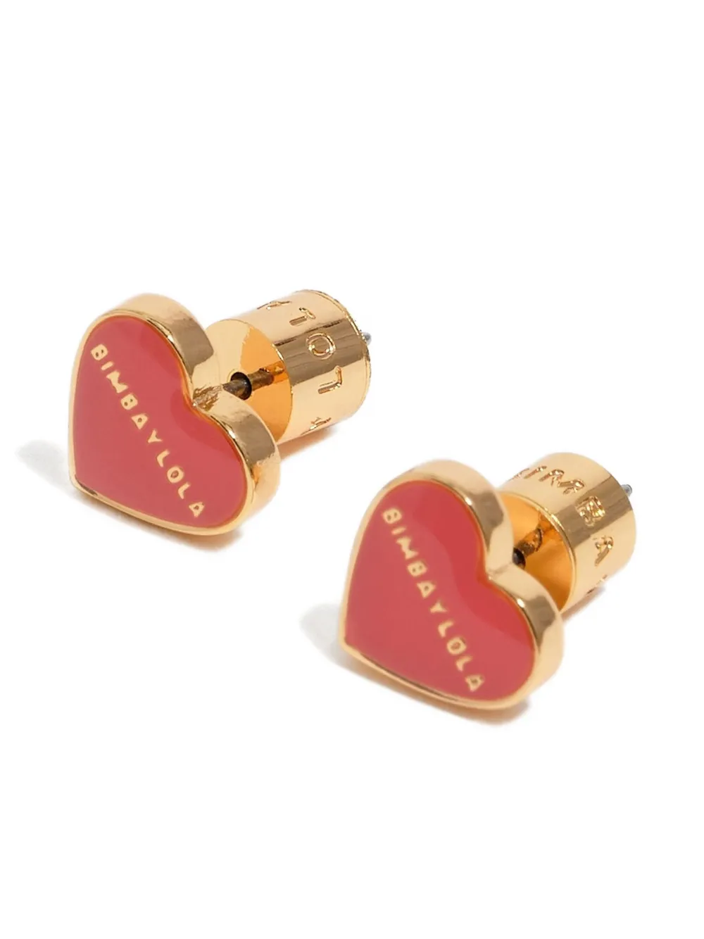 Bimba Y Lola Heart Earrings In Red