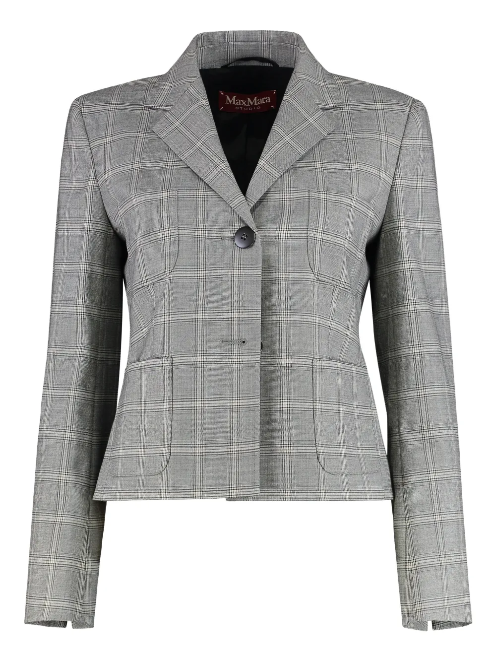 Max Mara Studio Manto Single-breasted Two-button Jacket In Gray