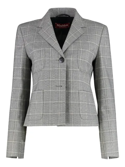Max Mara chamarra con botones y cuadros estampados