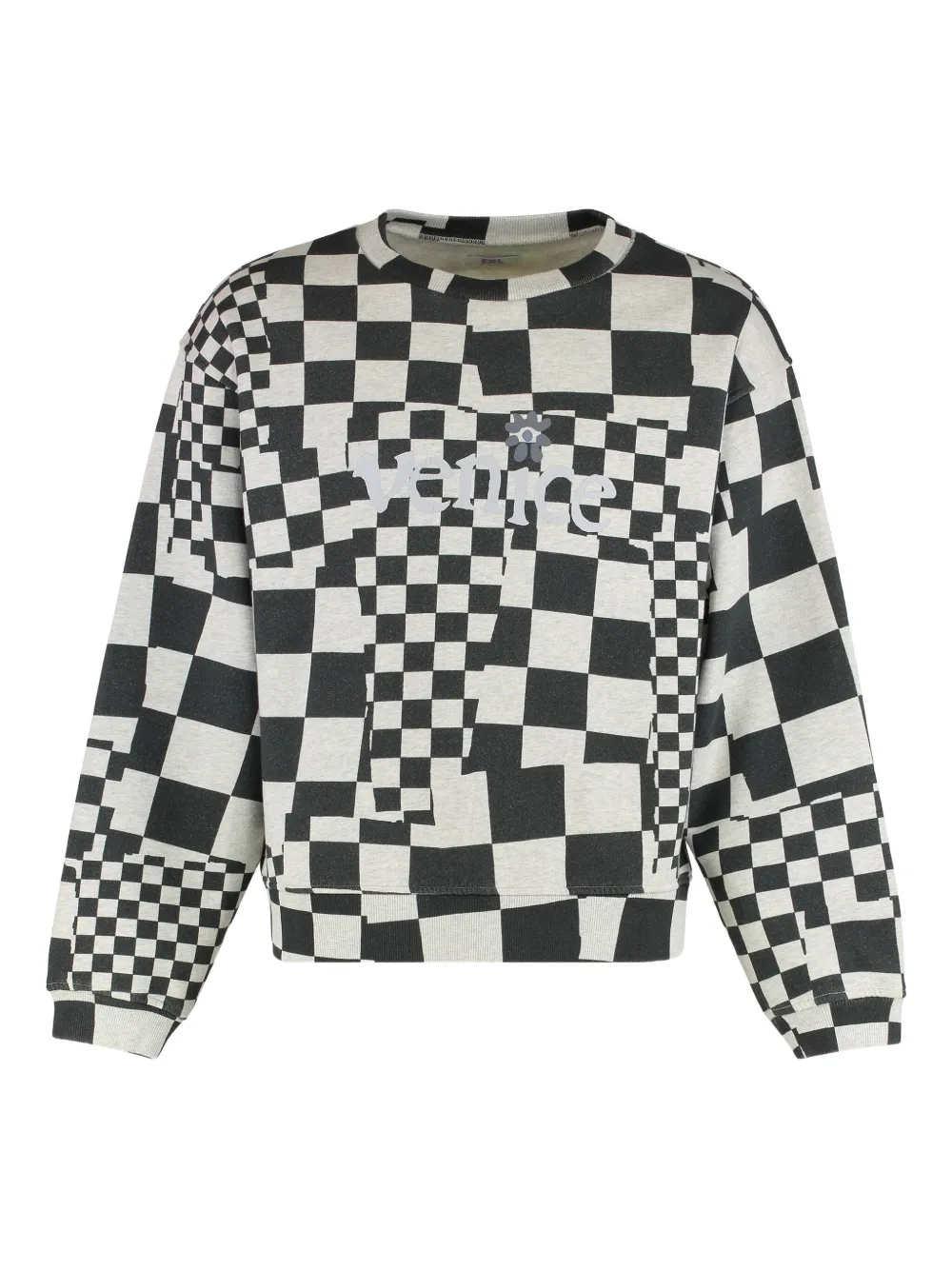 ERL checkerboard-pattern sweatshirt | Black | Image 1
