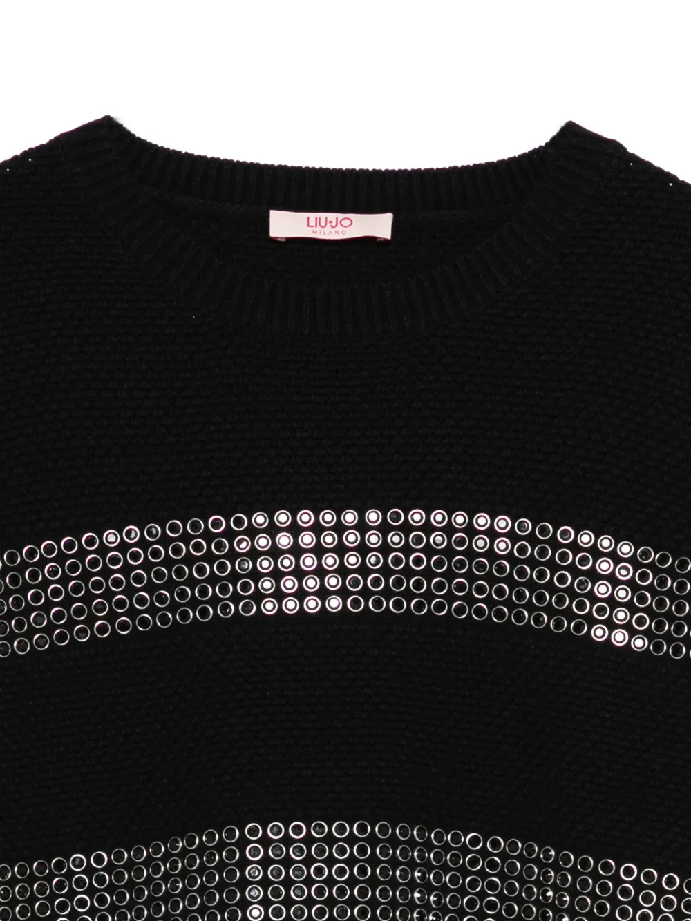 LIU JO Trui met verfraaide streep Zwart