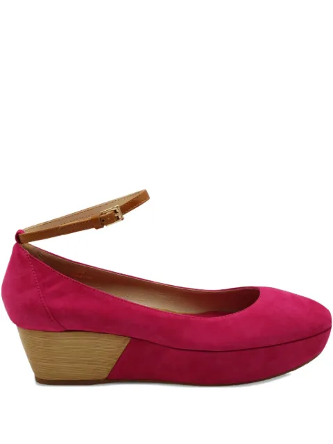 Tod's Vintage ankle-strap wedge-heel pumps