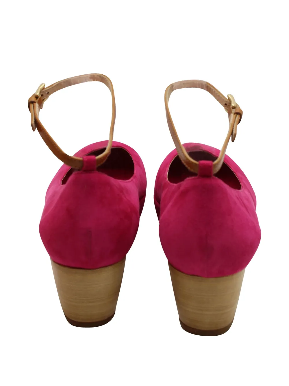 Pre-owned Tod's Vintage Ankle-strap Wedge-heel Pumps In Pink
