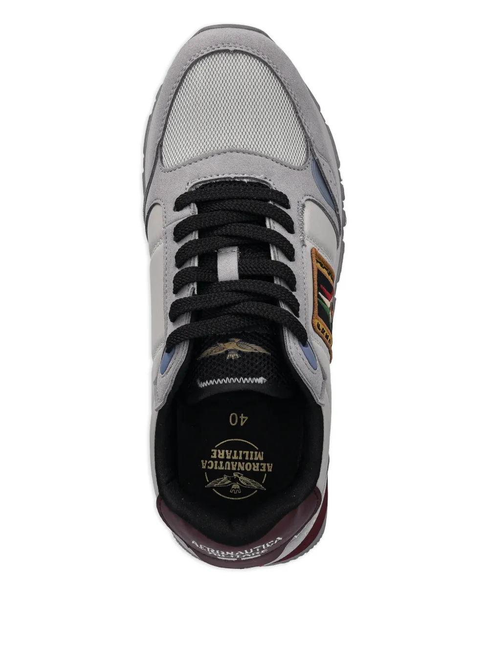 Aeronautica Militare Sneakers met geborduurde patch Grijs