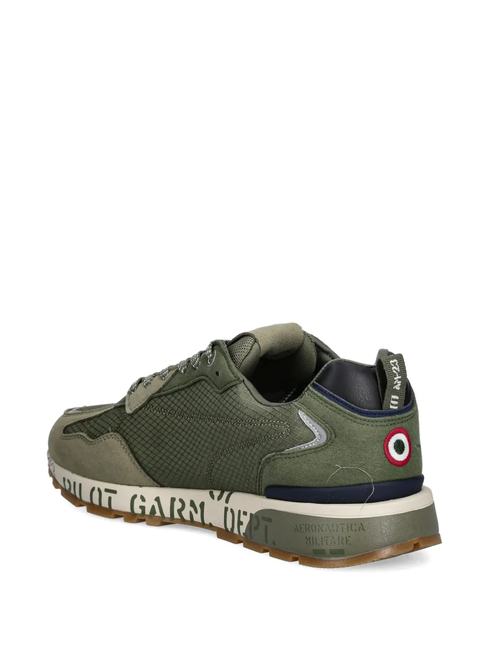 Aeronautica Militare Sneakers met logo afwerking Groen
