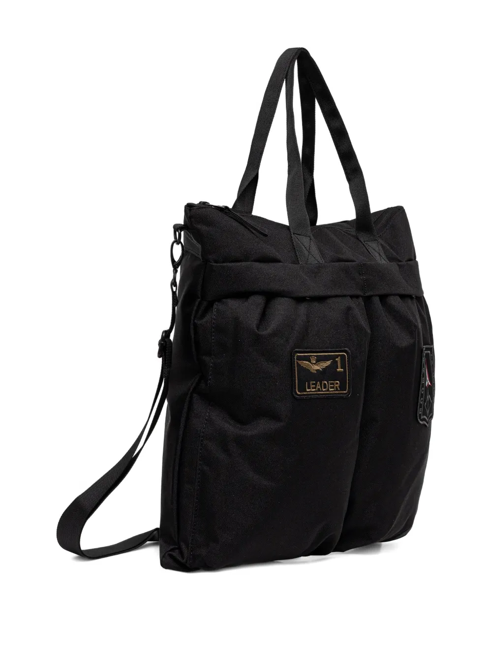 Aeronautica Militare Reistas met geborduurd logo Zwart