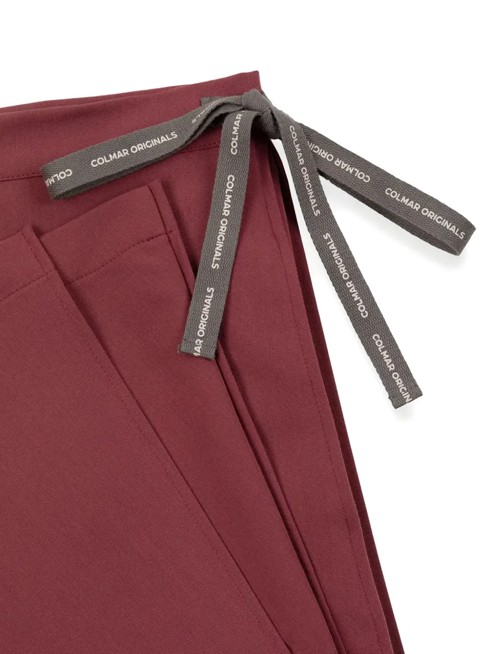  Colmar Ribbon Tie Midi Skirt - Red 
