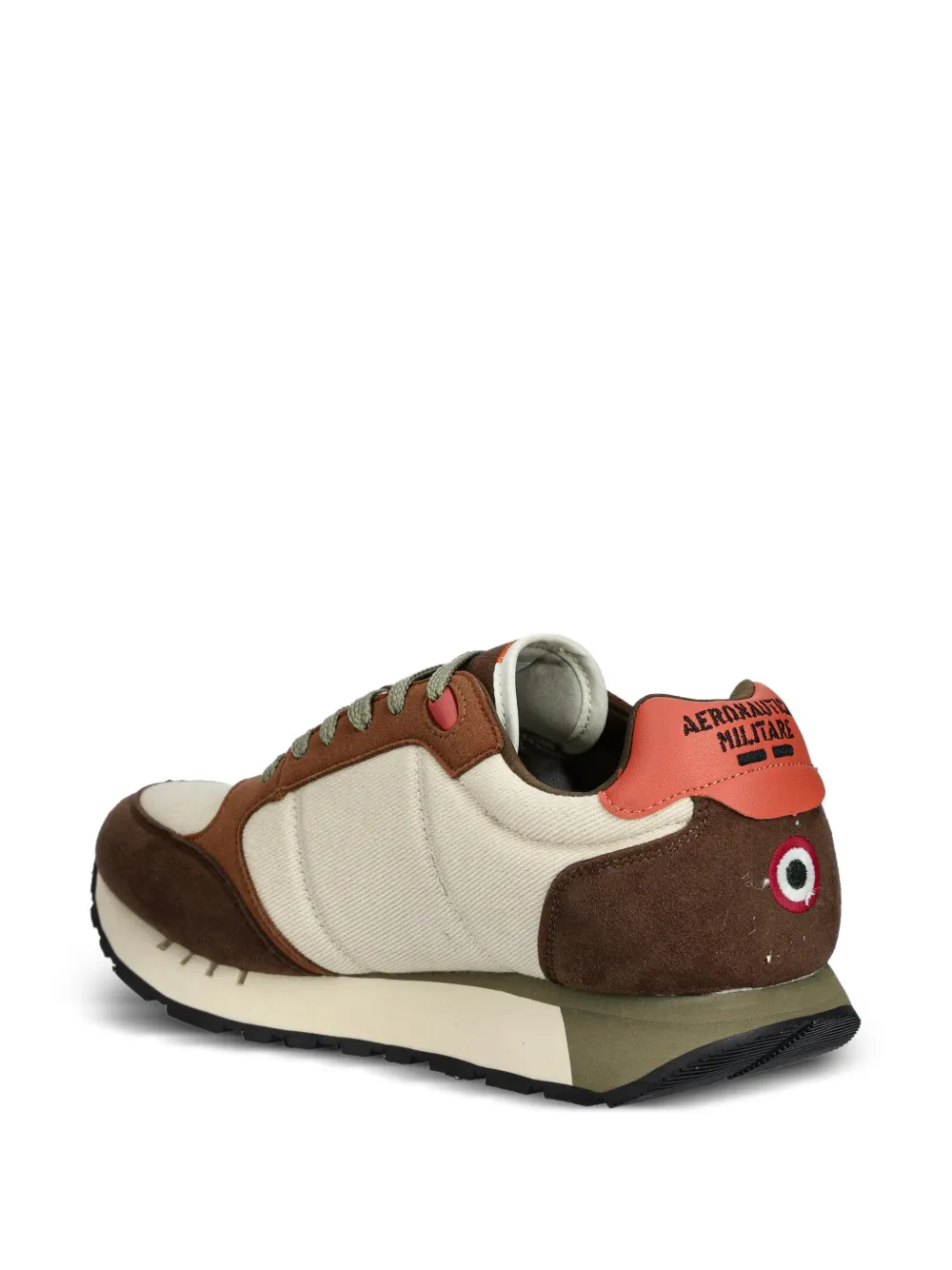 Aeronautica Militare Sneakers met borduurwerk Beige