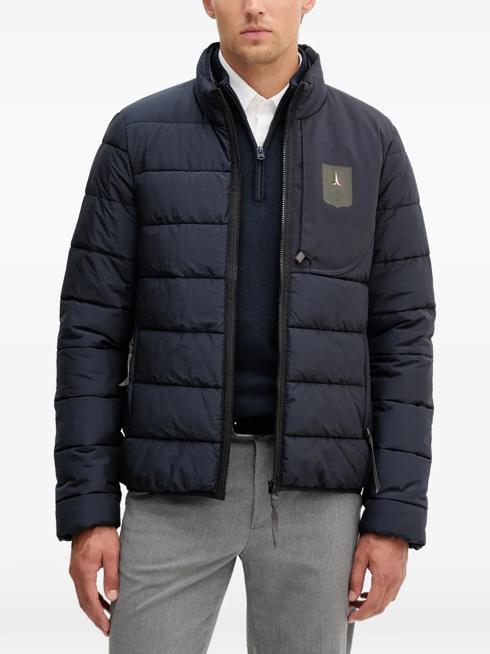 Aeronautica Militare zip-up padded jacket - Blue