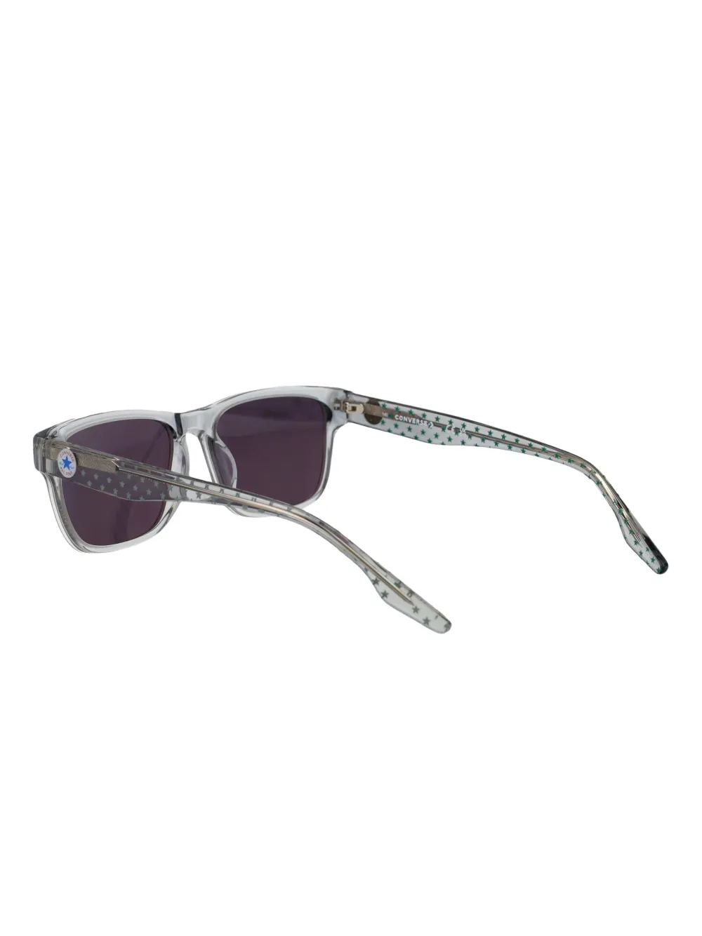 Converse Zonnebril met rechthoekig montuur en sterprint Grijs