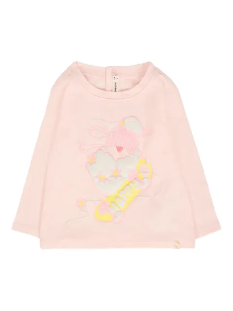 Billieblush embroidered-snowboard long-sleeve top