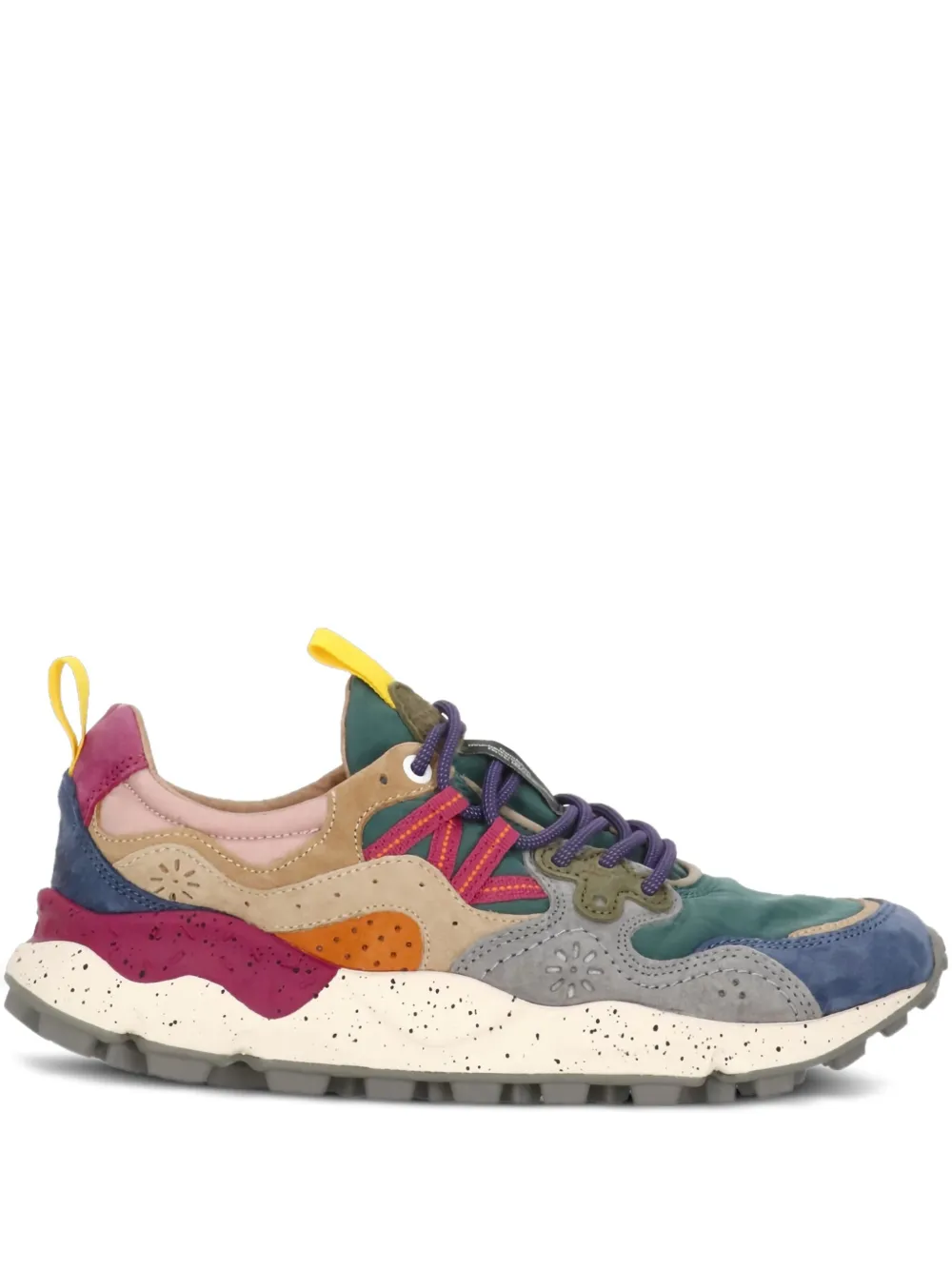 Flower Mountain Yamano 3 Sneakers In Suede And Technical Fabric In Multi