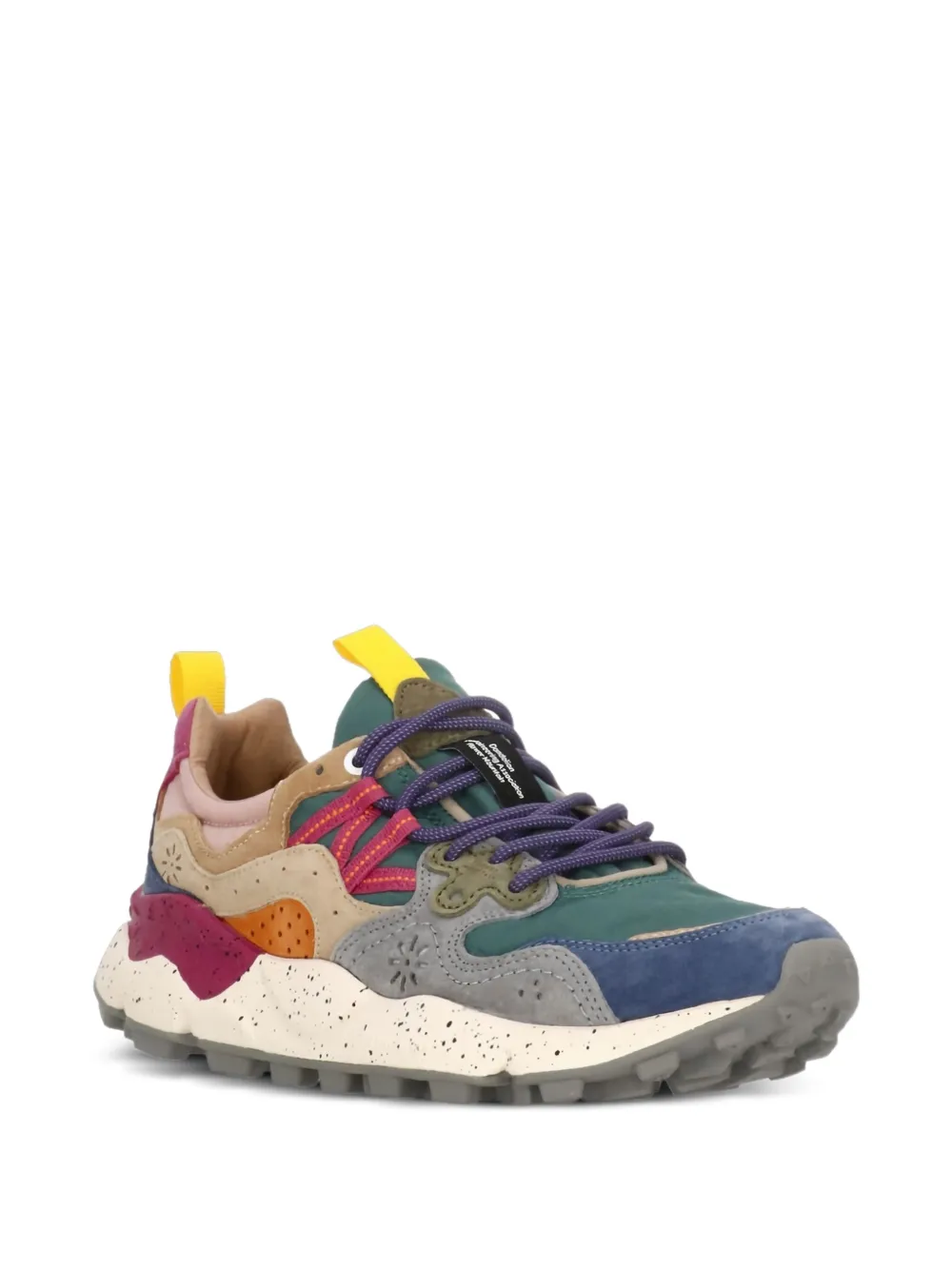 Flower Mountain Yamano 3 Sneakers In Suede And Technical Fabric In Multi