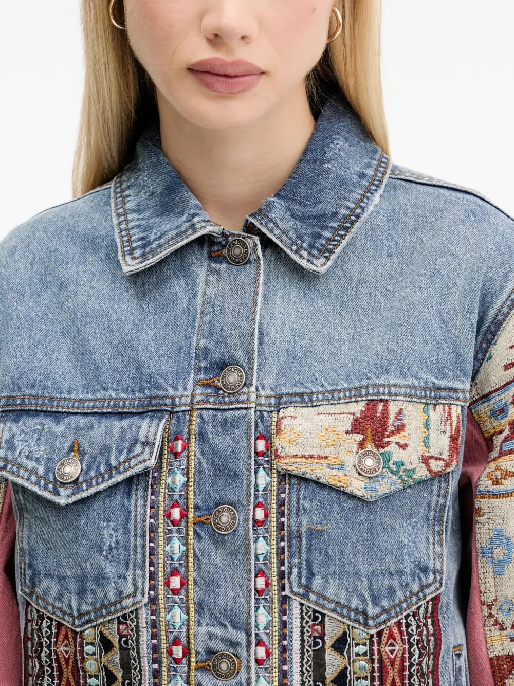 Desigual Denim jack Blauw