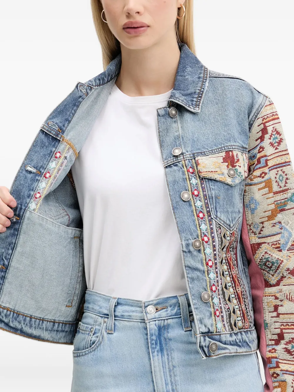 Desigual Denim jack Blauw