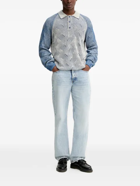 Desigual patterned knitted polo shirt