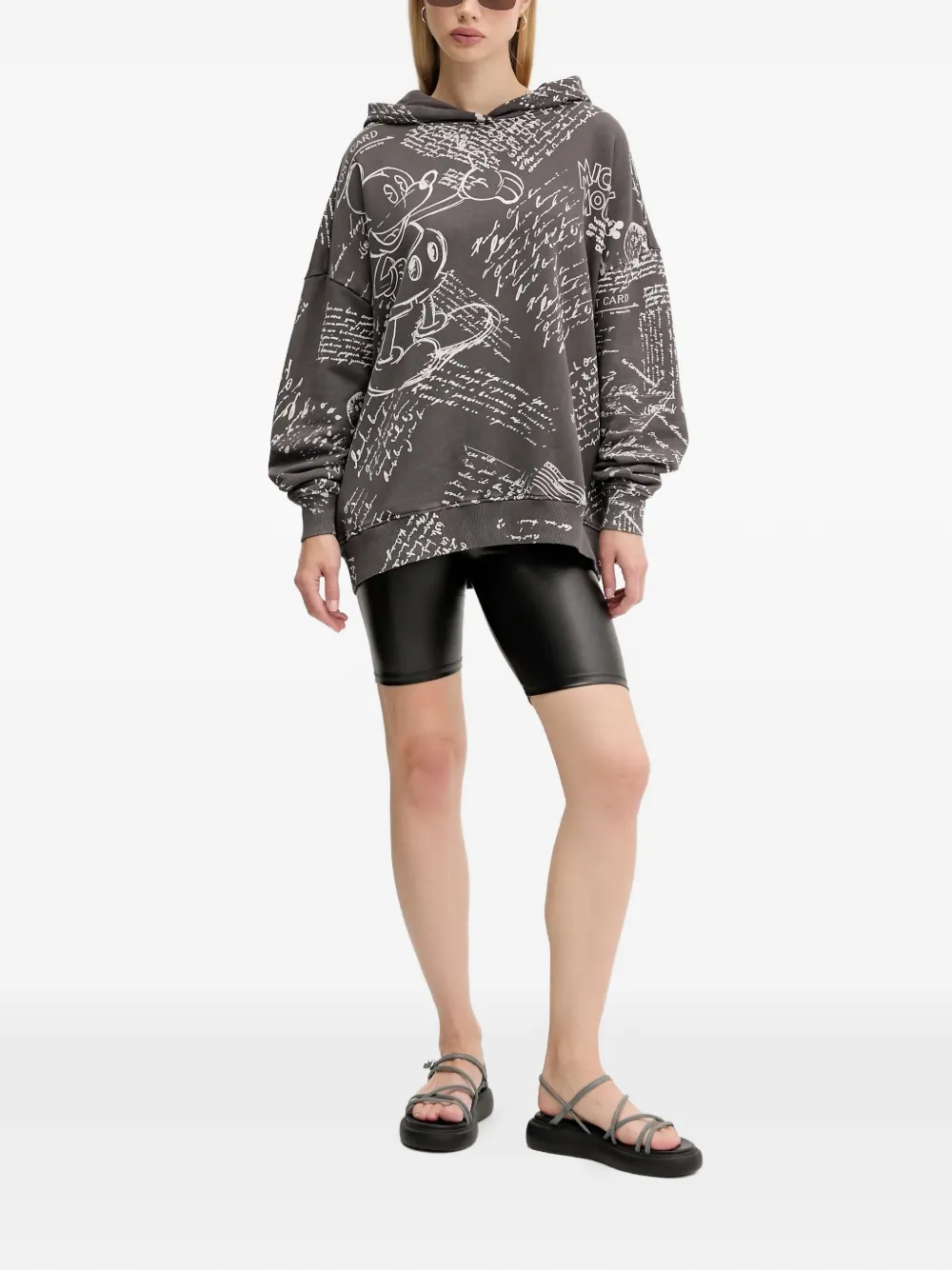 Desigual xDisney printed hooded sweatshirt - Zwart