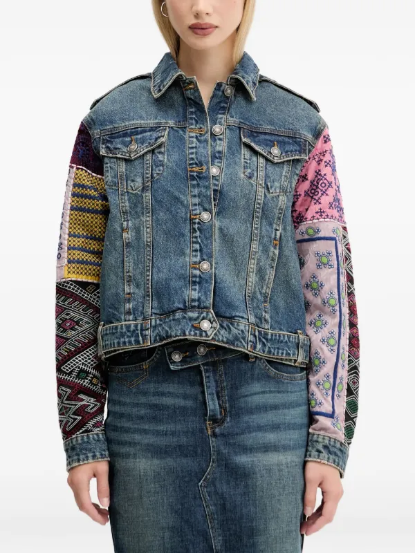 Desigual Jaqueta Jeans Com Abotoamento | Azul | FARFETCH BR