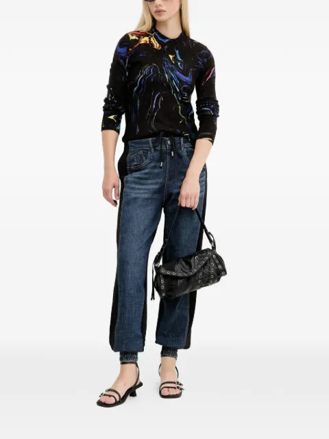 Desigual logo patch jeans