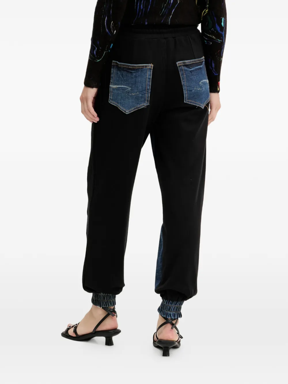 Desigual logo patch jeans - Blauw