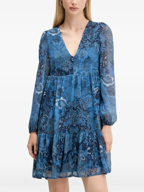 Desigual tiered paisley mini dress