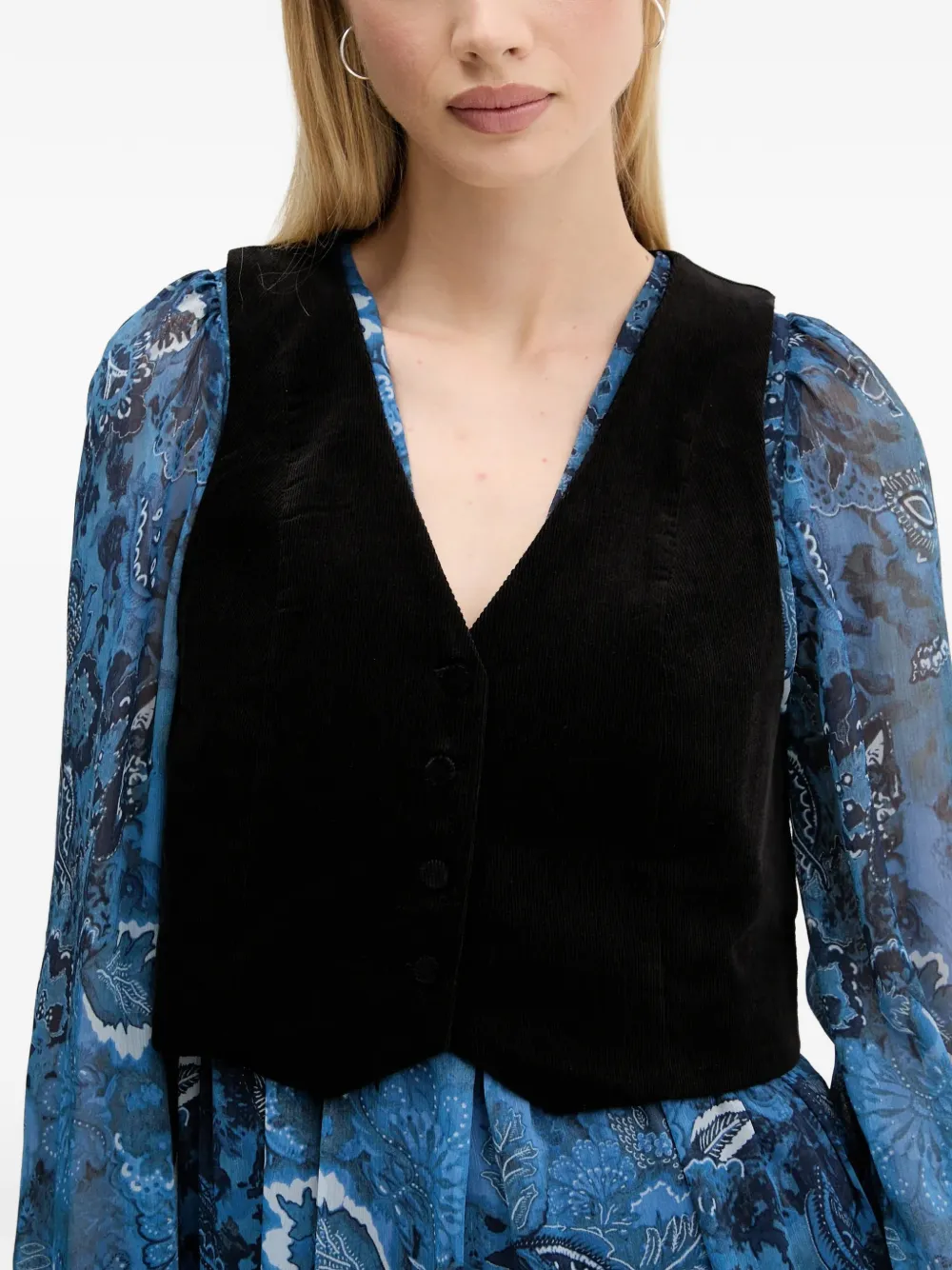 Desigual Mini-jurk met paisley-print Blauw