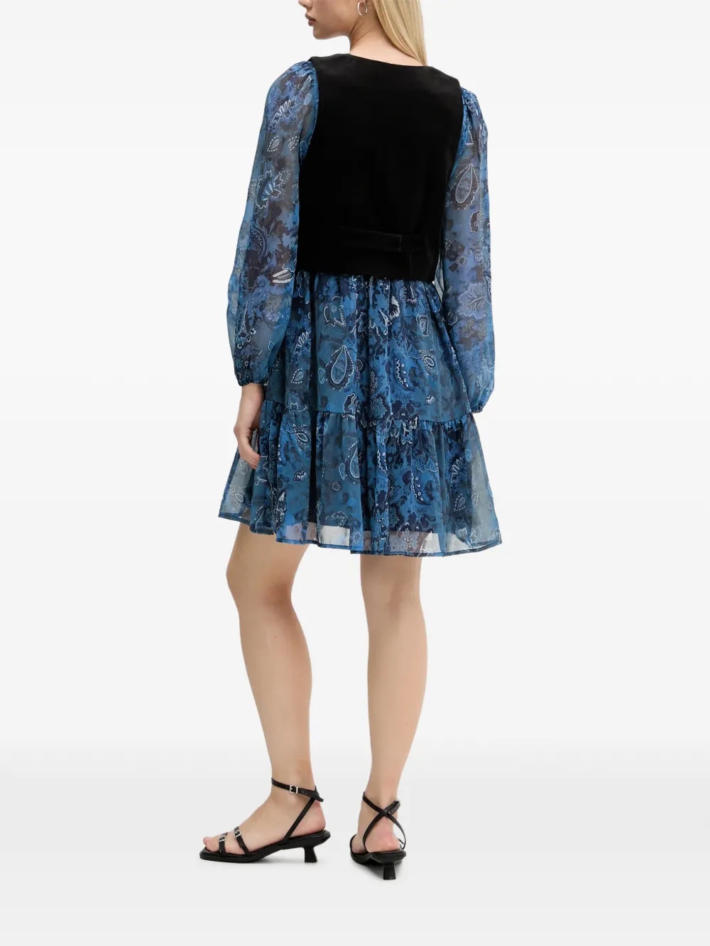 Desigual Mini-jurk met paisley-print Blauw
